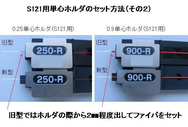 S121用単心ホルダのセット方法（その2）